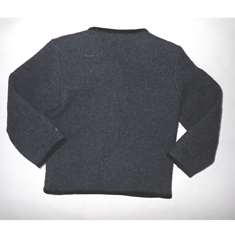 L.L. Bean Kids Girls Wool Blend Cardigan Jacket Grey XS Classic Holiday Preppy - Picture 4 of 6